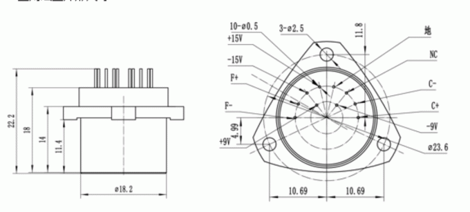 Single Axis High Precision Accelerometer 60g Range High Stability 1