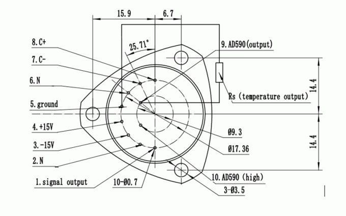 Aerospace Temperature Compensation Accelerometer Vibration High Accuracy Accelerometer 1